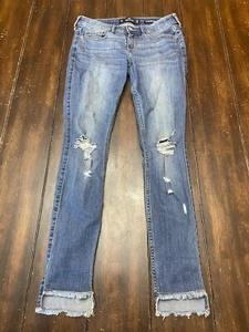 Women's Hollister 3R Low Rise Super Skinny Stretch W26xL30 Jeans Distresses Blue - Picture 1 of 6