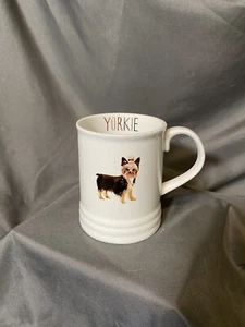 YORKIE Porcelain Coffee Tea Mug Cup 12 oz Microwave Safe FRINGE STUDIOS  - Picture 1 of 5