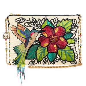 Bolso de mano bandolera con cuentas Mary Frances Wing It colibrí con cuentas - Imagen 1 de 6