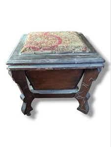 Antique Chamber Pot Needlepoint Top - Picture 1 of 7