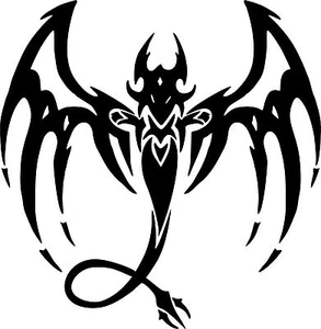 Tribal Dragon Fantasy Mystical Creature Car Truck Window Vinyl Decal Sticker - Picture 1 of 2