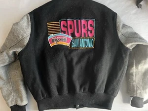 Chaqueta De Colección Delong San Antonio Spurs Botón Lana Fiesta Ajuste Mediano/Grande - Imagen 1 de 14