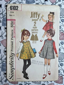 Jersey Jiffy Infantil Patrón Costura Simplicity 6102 Talla 4 Corte Completo - Imagen 1 de 3