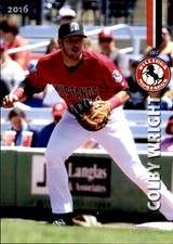 2016 Billings Mustangs Grandstand #40 Colby Wright Castro Valley California Card