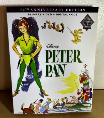 Disney Peter Pan 70th Anniversary (Blu-ray/DVD/Digital) DMC Exclusive - NEW - Image 1 of 4