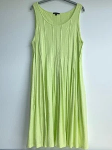 OSKA Lime GREEN Light Jersey Cotton-Hemp Dress Size UK12 EUR42 Oska Size 2 - Picture 1 of 10