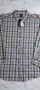 Alexander Julian Colours Shirt 3XL Blue & Beige Plaid NWT Checkered - Foto 1 di 10