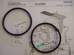 2 x Gaggia Classic Baby Kaffee - Kessel Dichtungen Dichtung / O Ringe EPDM DM0041/082 - Bild 1 von 2