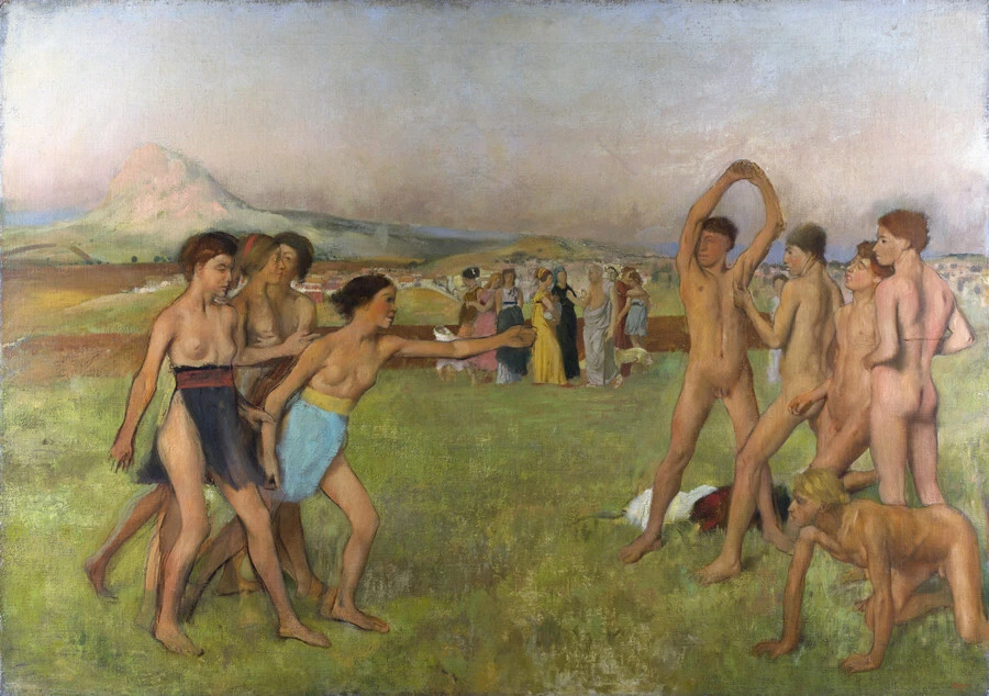 Jóvenes espartanos haciendo ejercicio (aprox. 1860) por Edgar Degas Foto 1 de 1