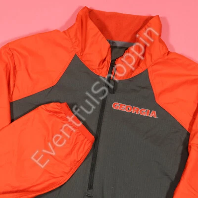 Nike Georgia Bulldogs Jacket Mens S Gray 1/4 Zip Lightweight Shell Pullover - Image 1 of 4
