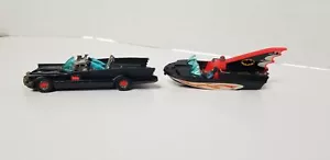 Vintage 1966 Corgi Batmobile With Figures & Batboat Shelf Q2 - Picture 1 of 10