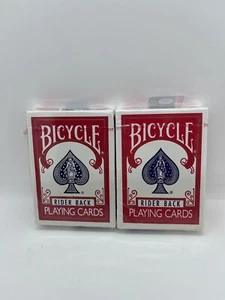 Pair Of Red Bicycle Playing Cards Rider Back 808 Poker USA Vintage New Sealed - Picture 1 of 10