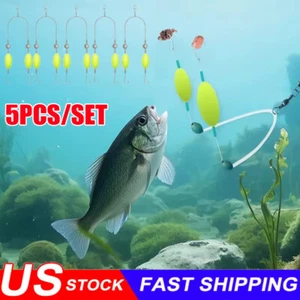 5PC Fishing Hook, Double Reverse Hook Set, Reverse Bottom Line Free Floating - Picture 1 of 16