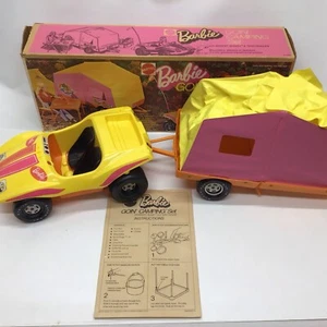 De colección 1972 Mattel Barbie Goin' Juego de Camping Breezy Buggy y Tienda-Remolque Incompl - Imagen 1 de 22