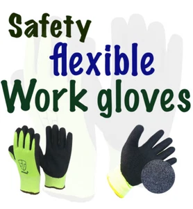 3 PARES Guantes de Trabajo de Seguridad Agarre Arrugado Palma Flexibles - Imagen 1 de 5