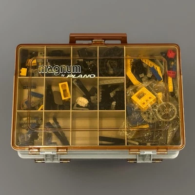 Assorted LEGO Dacta Technic Parts Mix of Bricks, Wheels w/ Magnum Tackle Box - Image 1 of 4