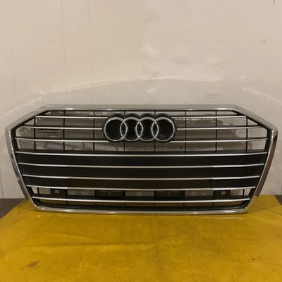 2019-2023 Audi A6 Quattro Front Bumper Grille W/ Emblem Chrome 4K0853651B OEM - Image 1 of 4