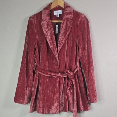 Werehouse измельченный бархатный блейзер с самостоятельным поясом размер 8 новый с ярлыками. - Изображение 1 из 4