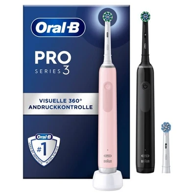 Oral-B Pro Series 3 3900 Schwarz/Pink Elektrische Zahnbürste Zahnreinigung  - Bild 1 von 4