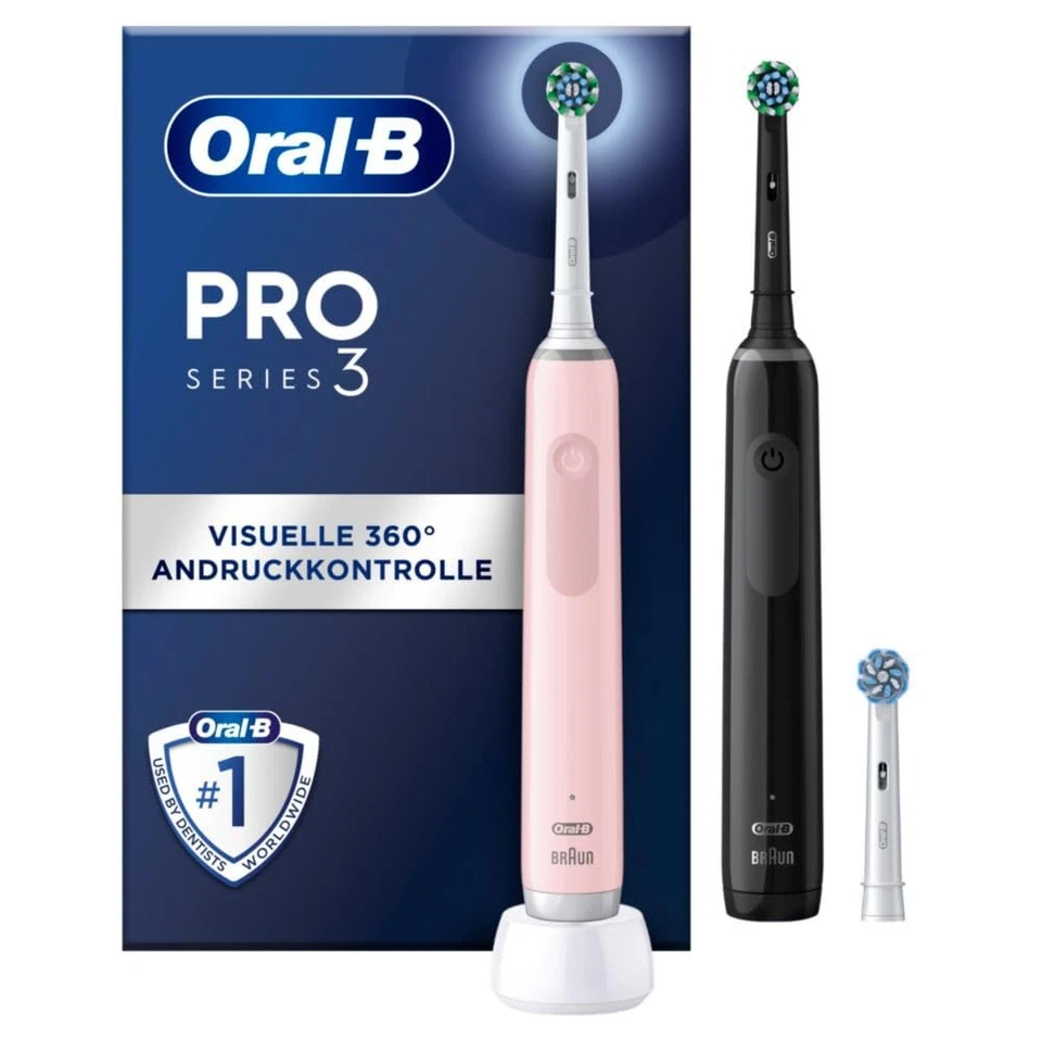 Oral-B Pro Series 3 3900 Schwarz/Pink Elektrische Zahnbürste Zahnreinigung  - Bild 1 von 4