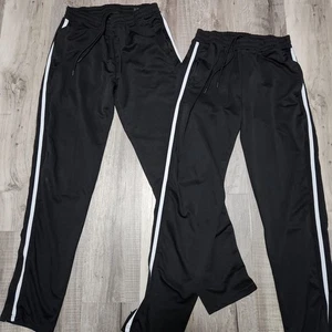 American Tall Trainingshose x2 Herren Large Tall schwarz weiß gestreift sportlich - Bild 1 von 6