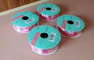 4  Hot Pink Lama, Cactus, Sun, Satin Ribbons 7/8 x 6 yards Hair ties bows crafts - Picture 1 of 4