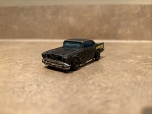 VINTAGE 1976 HOT WHEELS BLACKWALL 57 CHEVY BLACK / YELLOW HONG KONG - Bild 1 von 7