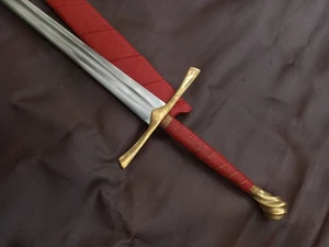 Handgeschmiedetes High Carbon Stahl Wikinger Schwert scharf kampfbereit Mittelalter Schwert - Bild 1 von 7