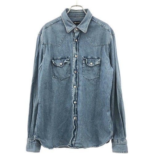 Camicia TOM FORD Western Denim HDS001 FMC032S23 Indigo 42 usata MESC 0