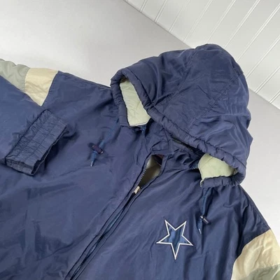 Chaqueta acolchada vintage años 90 NFL Dallas Cowboys logotipo 7 días de juego para hombre XL Foto 1 de 4