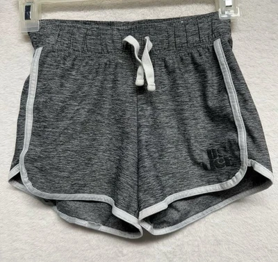 Pantalones Cortos Atléticos Justice Girls Gris Dobladillo Delfín Talla S (7/8) Borde con Cordón Foto 1 de 4