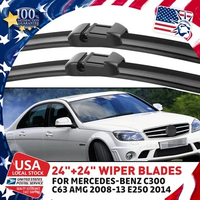 Escobilla limpiaparabrisas alta calidad duradera para Mercedes-Benz E550 E400 24" y 24" Foto 1 de 4