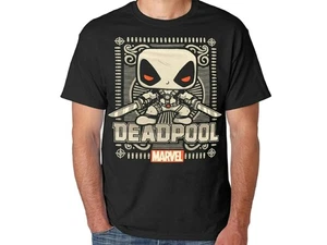 Funko Pop Tees Deadpool X-Force Grey Suit M Medium Marvel Collector Corps Shirt - Picture 1 of 5