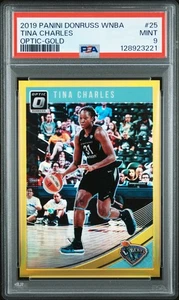 2019 Panini Donruss WNBA Tina Charles Optic Gold PSA 9 NY Liberty - Bild 1 von 2