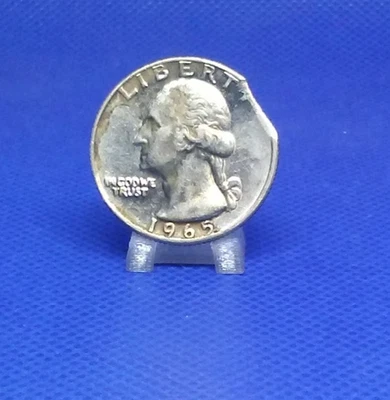 1965 Washington 25 Cent Clipped Planchet - Image 1 of 2