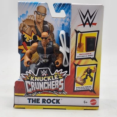 Figura de acción WWE Knuckle Crunchers Serie 4 The Rock Wrestling Foto 1 de 4