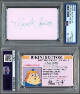 Mary Jo Catlett SIGNED Mrs. Puff Drivers License ID Card Spongebob Auto PSA - Picture 1 of 3