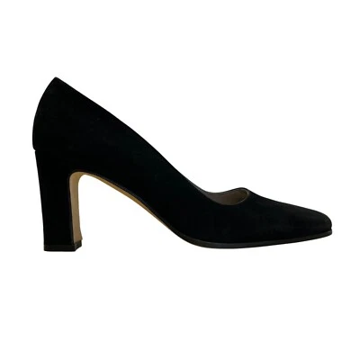 Tacones Lola Anne Klein II para mujer de gamuza negra talla 8N Foto 1 de 4