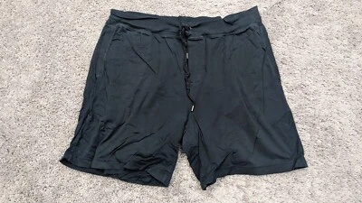 Pantalones Cortos RLX Ralph Lauren Para Hombre Medianos Negros Forrados Cordón MANCHA Foto 1 de 4