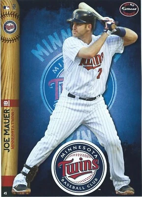JOE MAUER MINNESOTA TWINS FATHEAD TRADEABLES LOGO REMOVABLE STICKER 2014 #45 - Image 1 of 4