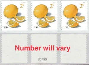 US #5256 MNH Strip 2018 Meyer Lemon Fruit Definitive Coil [Back #][From 760415] - Picture 1 of 1