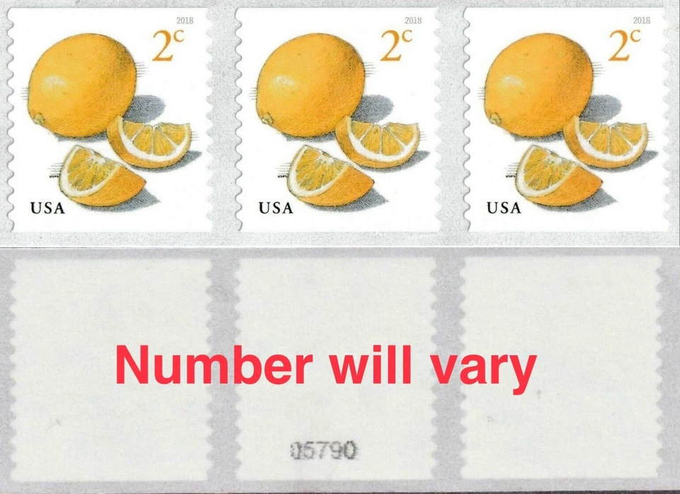 US #5256 MNH Strip 2018 Meyer Lemon Fruit Definitive Coil [Back #][From 760415] - Image 1 of 1