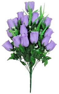 Lavender Rose Silk Flower Large 23" Bush Home General Indoor Outdoor Decor Craft - Picture 1 of 2