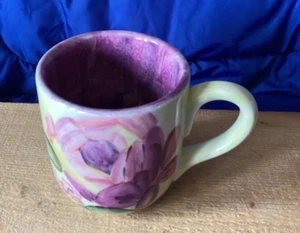 Pfaltzgraff Flower Market 4 inch Mug Purple Interior Purple Flower Outside - Picture 1 of 6