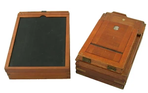 Posten lot wooden sheet film holder Planfilm Kassette Holz cassette 7 pieces ! - Bild 1 von 7