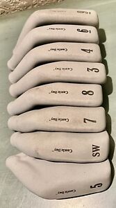 Castle Bay Golf Club Iron Covers Rubber  Sand Color Set of 8- USA Dg