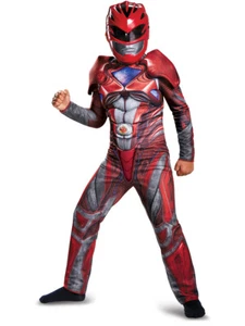Boy's Classic Muscle Chest Power Rangers Movie Red Ranger Costume Large 10-12 - Picture 1 of 1