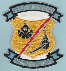 Vietnam Vintage USN Marina de los Estados Unidos USS Salinan, ATF-161, parche remolcador flota - Imagen 1 de 2