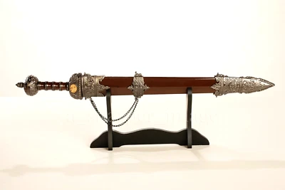 31" Legión Romana Gladius Espada Máximo Centurión, Vaina y Soporte de Exhibición SÓLIDO Foto 1 de 4