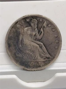 1867 50C SEATED LIBERTY HALF DOLLAR - Picture 1 of 2